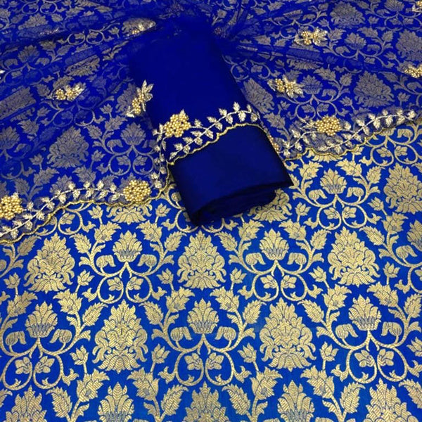 Banarsi Brocade - Royal Blue