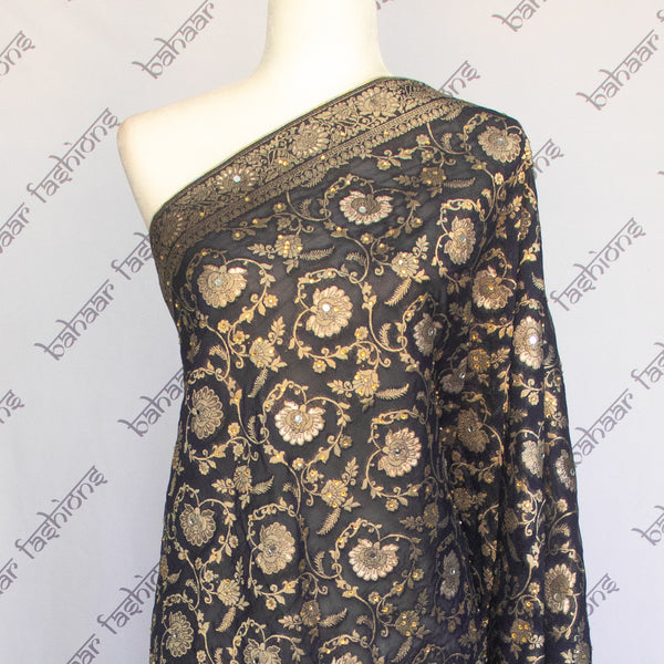 Shimmer Banarsi - Navy