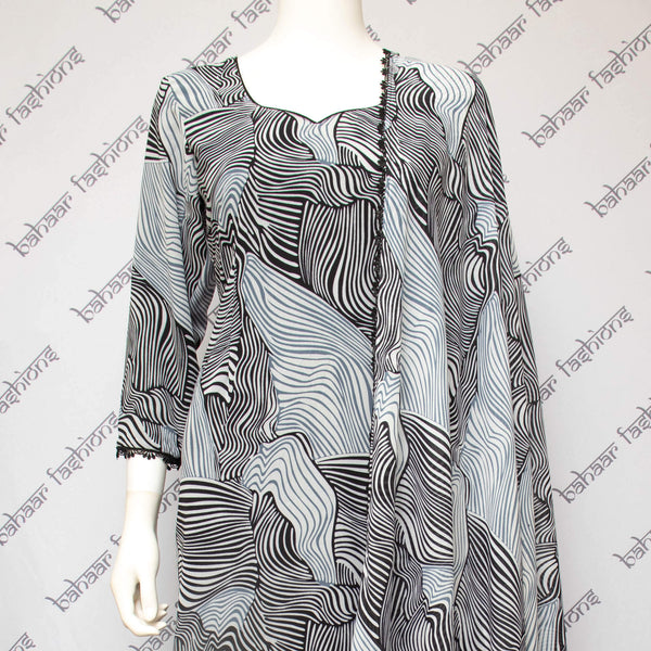 Abstract Pajami Suit