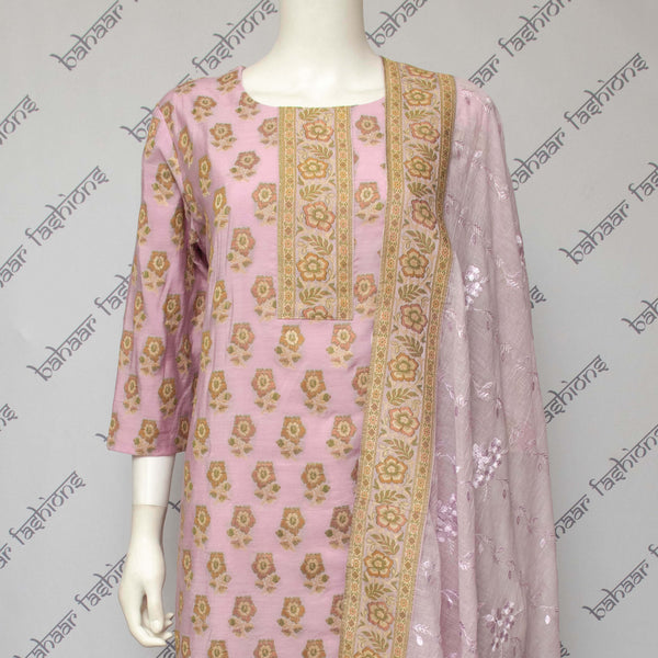 Floral Banarsi - Baby Pink