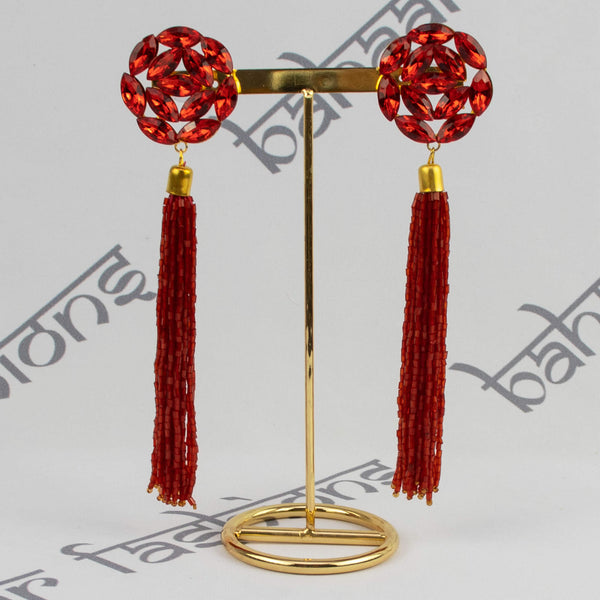 Shimmer Earrings - Red
