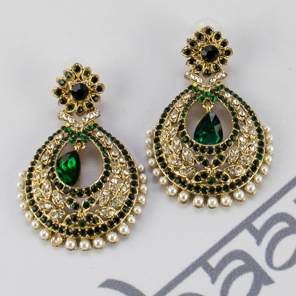 Jawahir Earrings - Green