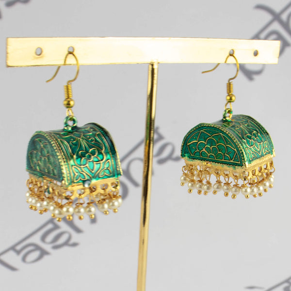 Palki Earrings - Emerald Green
