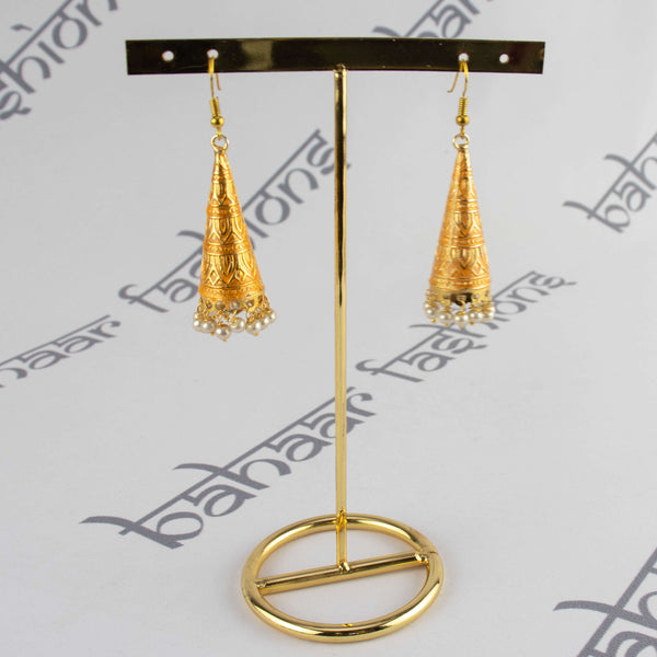 Farzana Earrings - Peach