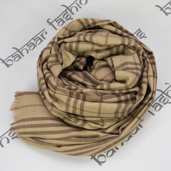 Plaid Shawl - Brown