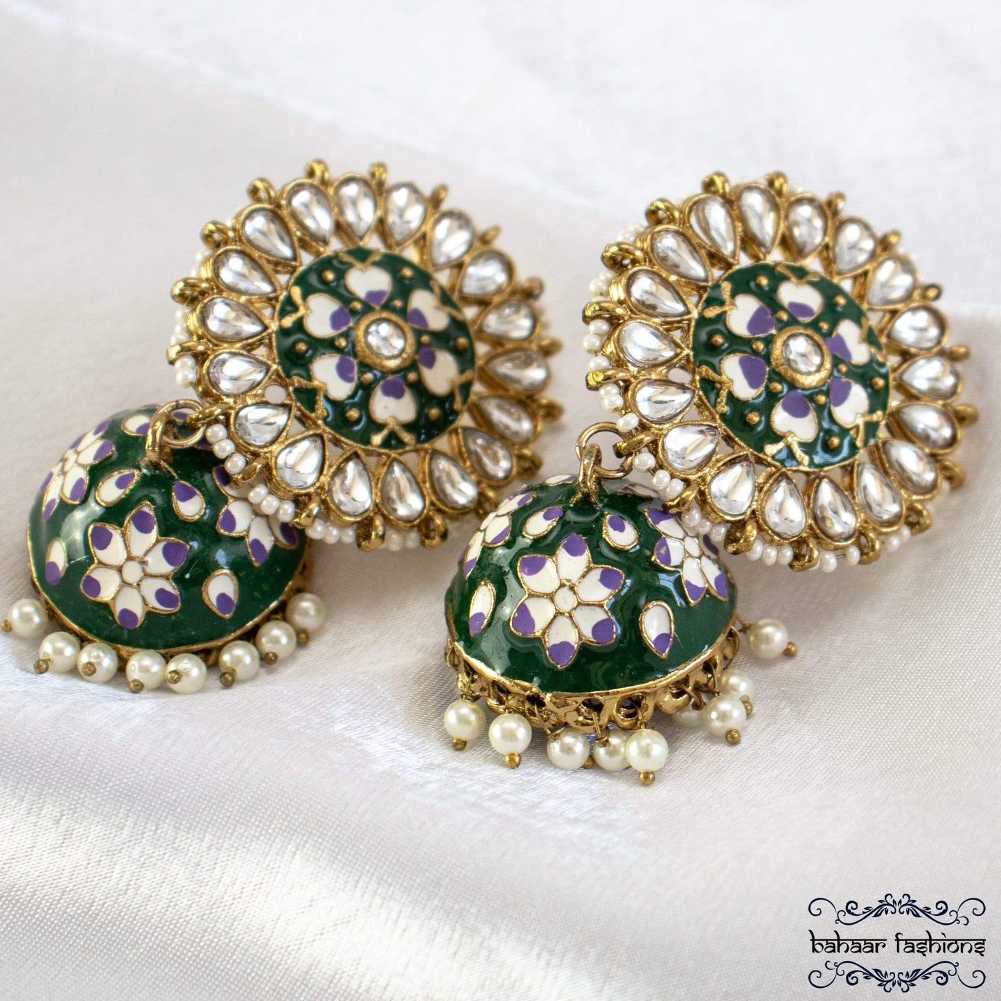 Bahaar Fashions Chameli Kundan Jhumkis
