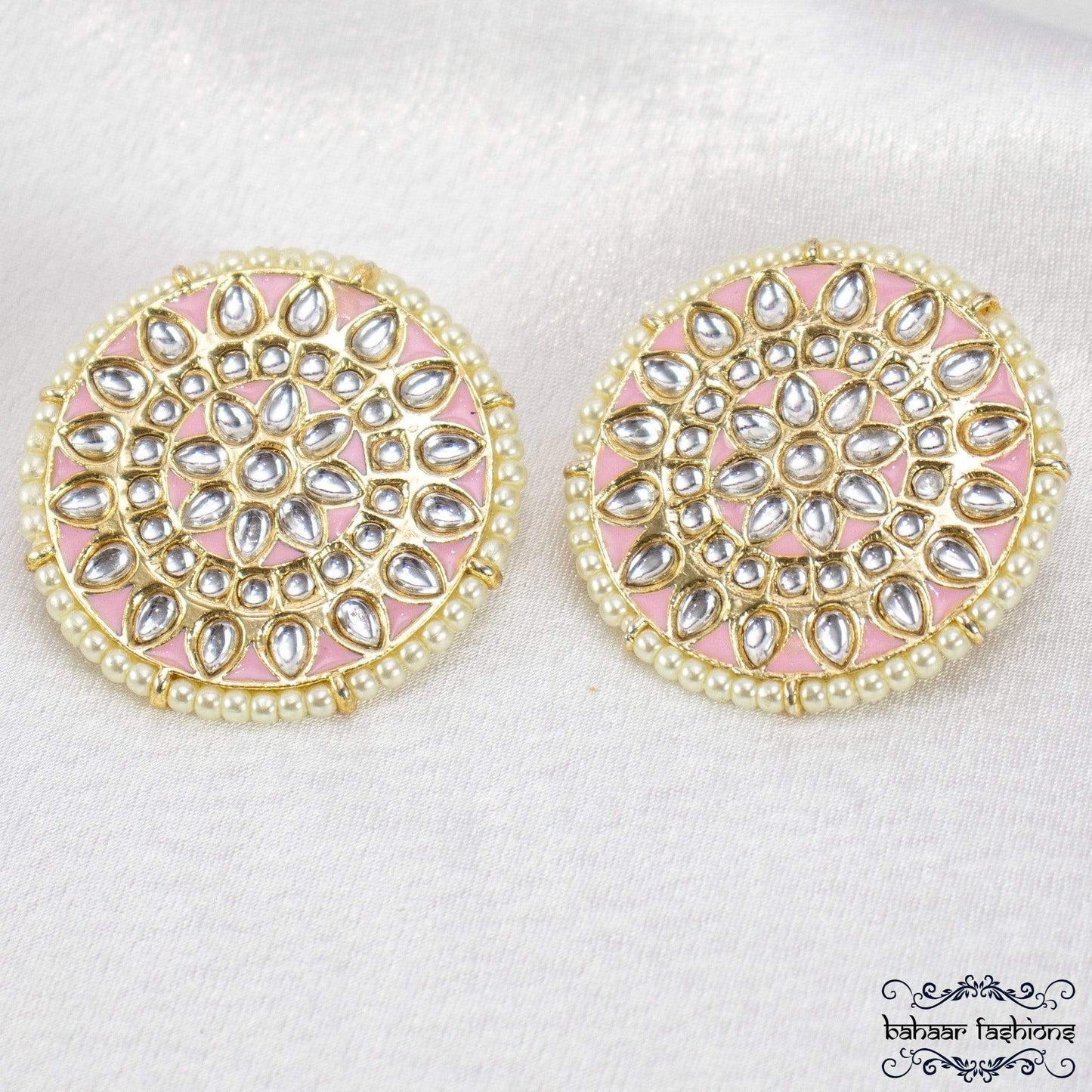 Bahaar Fashions Lilly Earrings - Dusty Rose