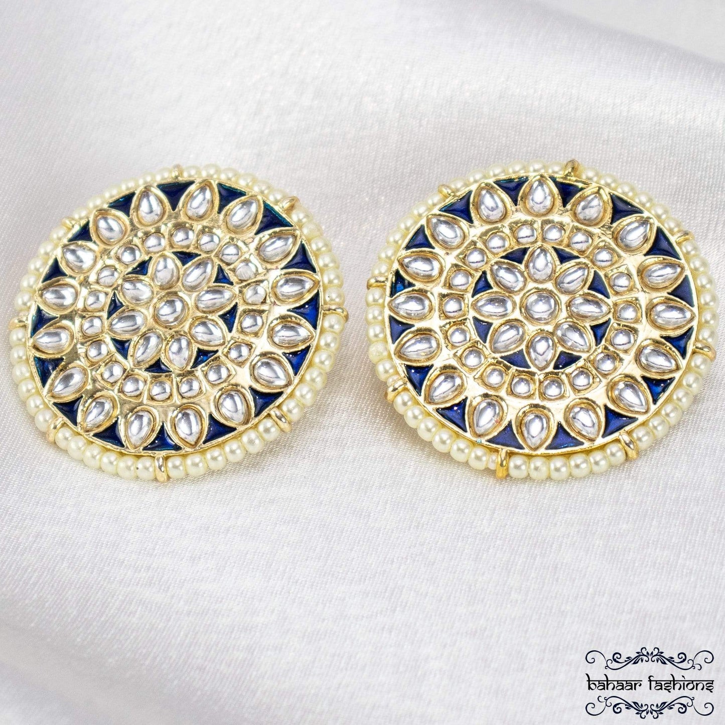 Bahaar Fashions Lilly Earrings - Midnight Blue