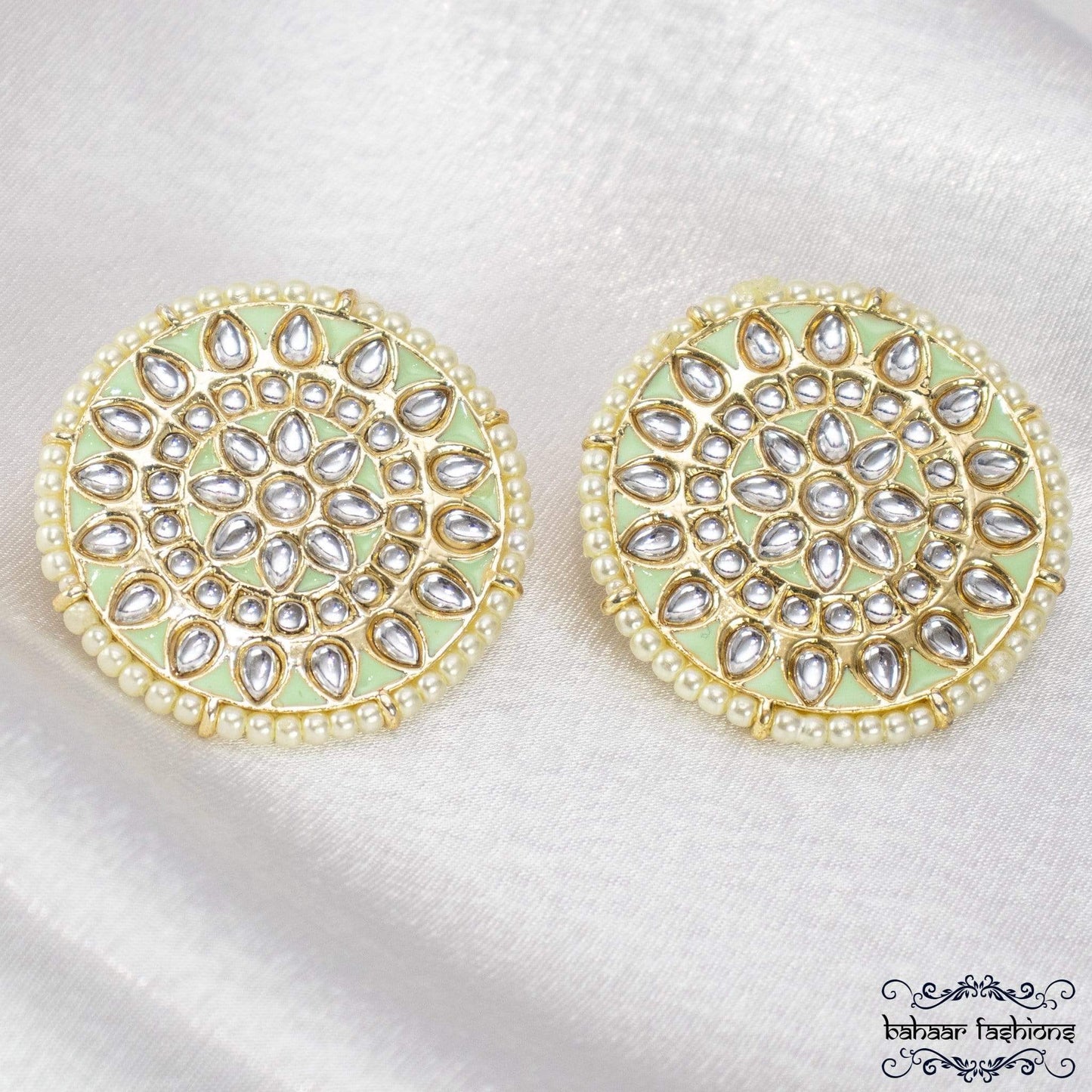 Bahaar Fashions Lilly Earrings - Pastel Green