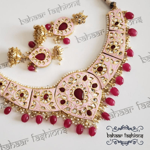 Bahaar Fashions Meenakari Necklace Set