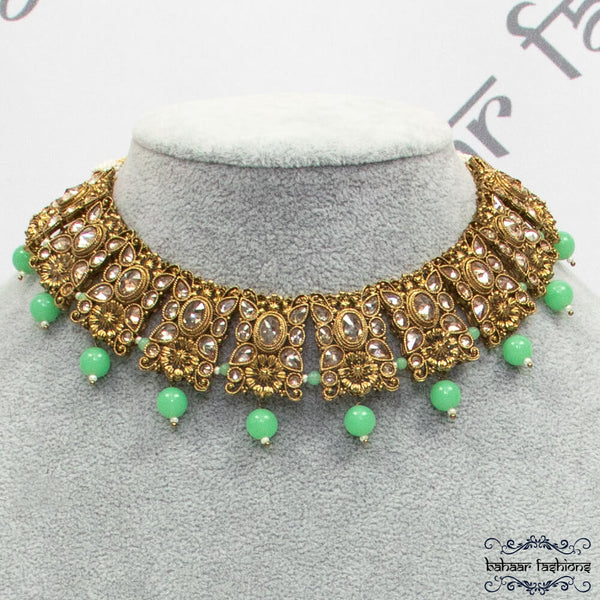 Umaiza Necklace - Mint Green