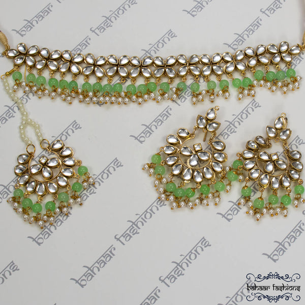 Meera Choker Set - Mint Green