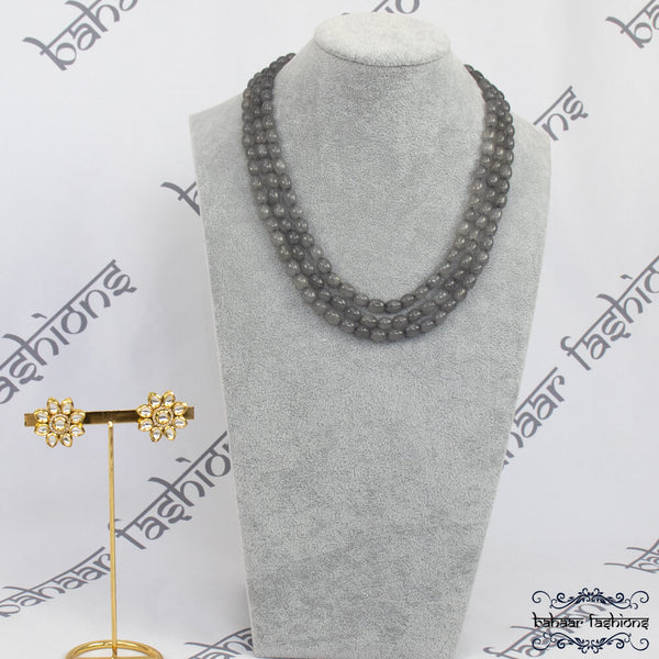 Charm Necklace - Smokey Grey