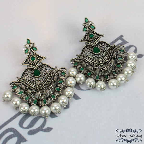 Nazia Earrings - Green