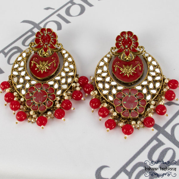 Zonaira Earrings - Scarlet Red
