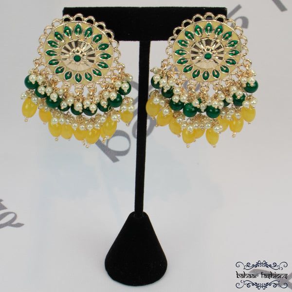 Zia Earrings - Yellow/Green