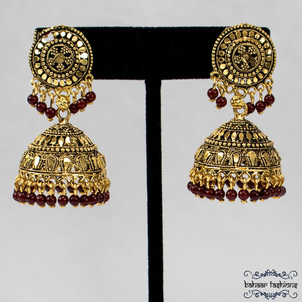 jhumki earrings Indian costume jewelry 